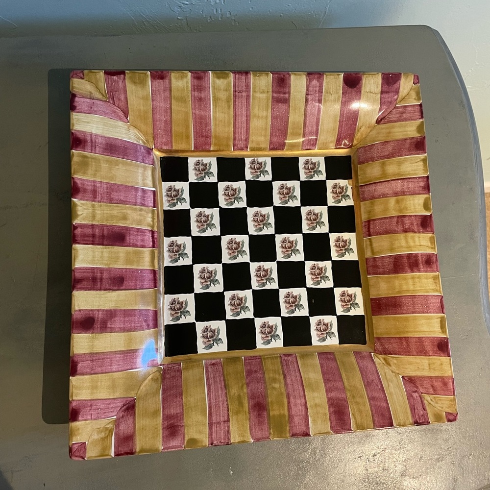 MacKenzie Childs Torquay Large Square Plate
